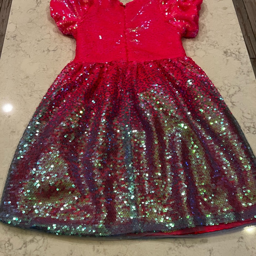 Lola Glittery Pink and Purple Kids Dance Costume - Picture 4 of 5